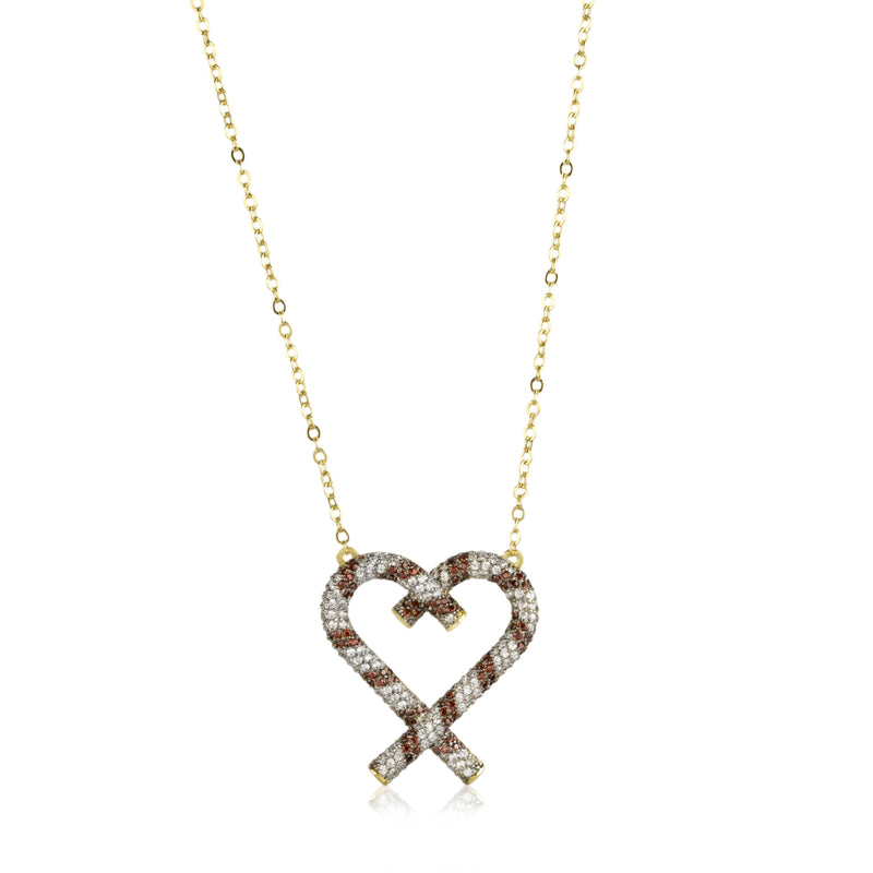 Candycane Heart Necklace