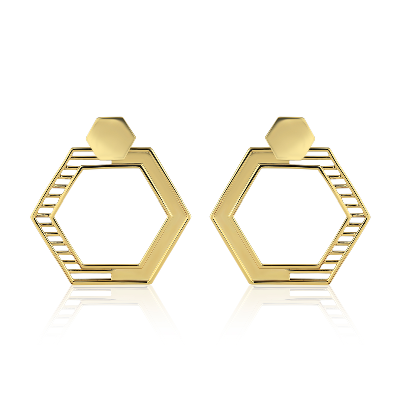 Polygon Dangle Earrings