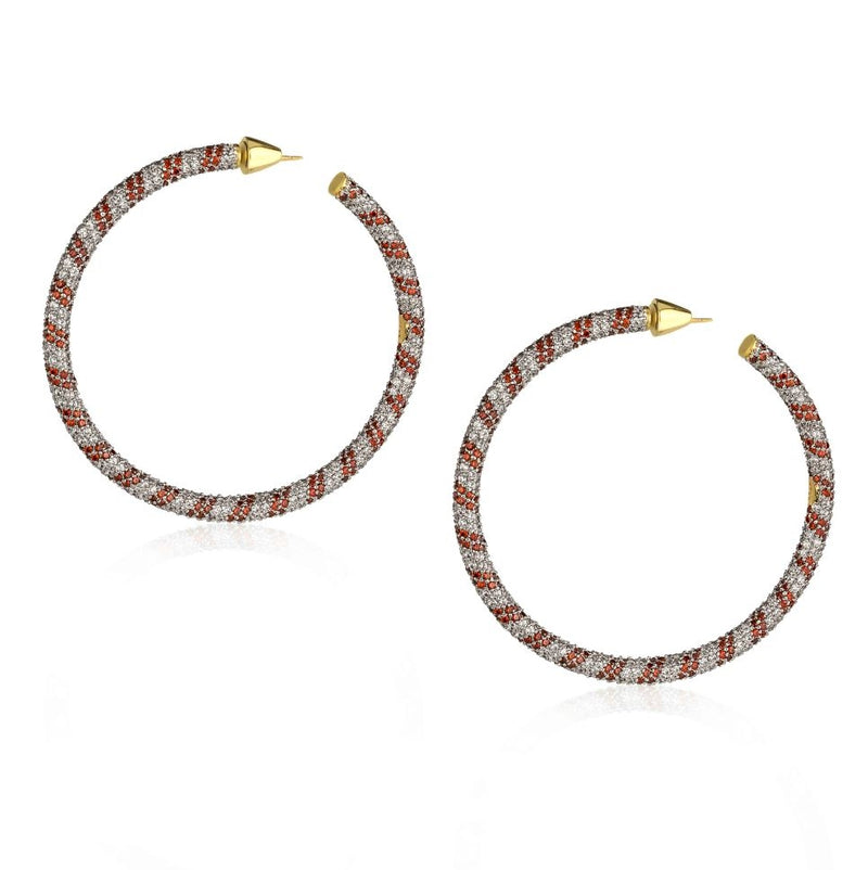 Candycane Hoop Earrings
