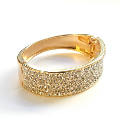 Rhinestone Social Hinge Bangle