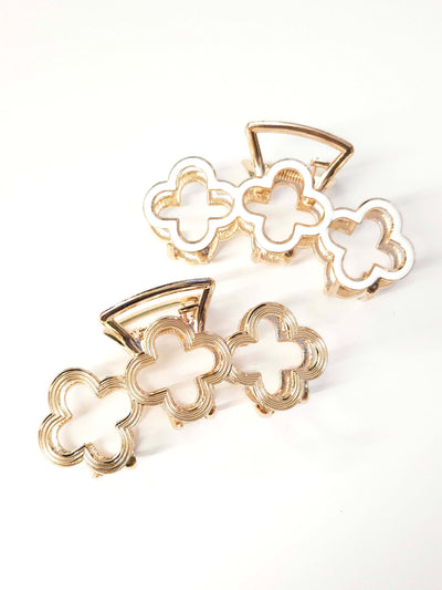 Set of 2 Open Clover Metal Claws
