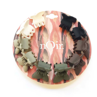 Set of 10 Butterfly Neutral Color Claw Clips