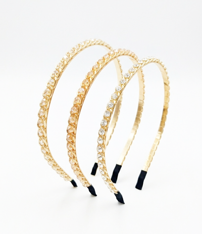 Set of 3 Metal Detail Headbands