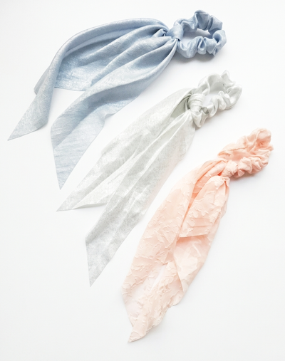 Set of 3 Solid Scarf Scrunchies