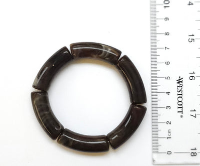 Set of 3 Resin and Metal Tube Bracelets