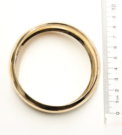 Set of 3 Chunky Polish Gold Bangles