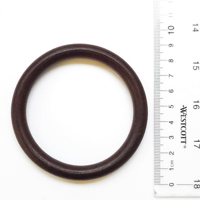 Set of 3 Chunky Wood and Gold Bangles