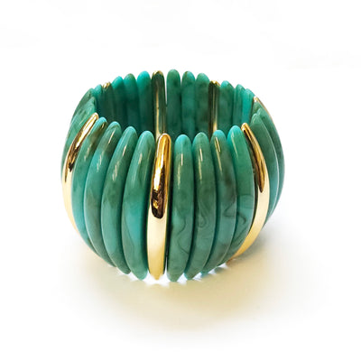 Chunky Resin Sectioned Stretch Bracelet