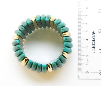 Chunky Resin Sectioned Stretch Bracelet