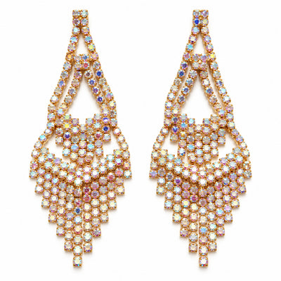 Aurora Crystal Chandelier Earrings