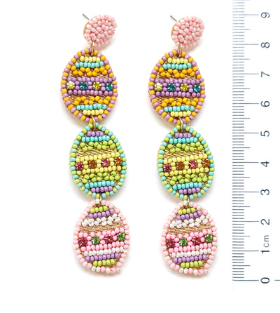 Seed Bead Easter Egg Earring