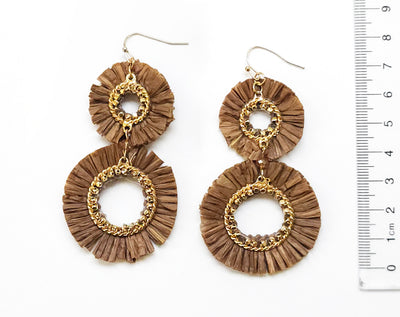 Raffia Double Drop Earring