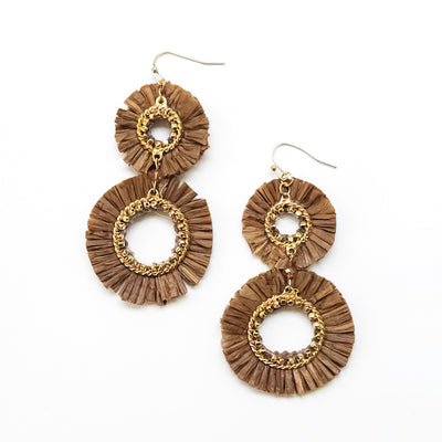 Raffia Double Drop Earring
