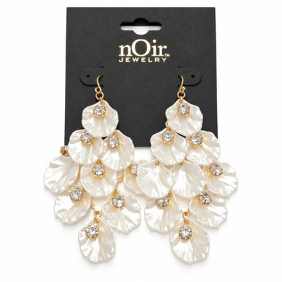 Ivory Floral Cascade Earrings