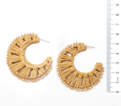 Raffia Gypsy Hoop with Post