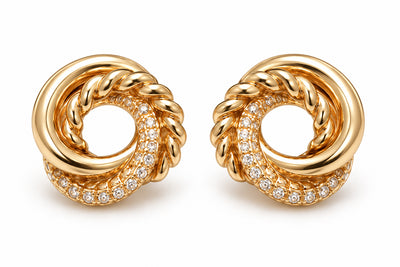 Gold Twisted Hoop Earrings