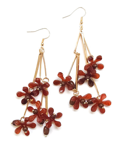 Floral Linear Drop Earring