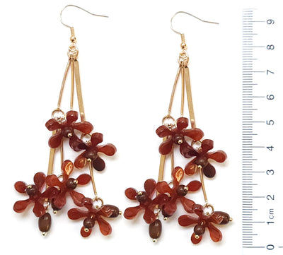 Floral Linear Drop Earring