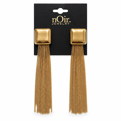 Gold Chain Tassel Earrings