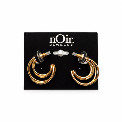 Triple Gold Hoop Earrings
