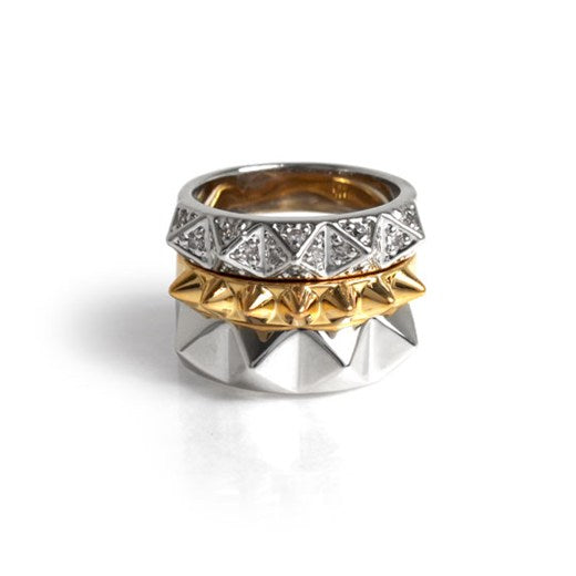 Stack Pyramids Ring Set