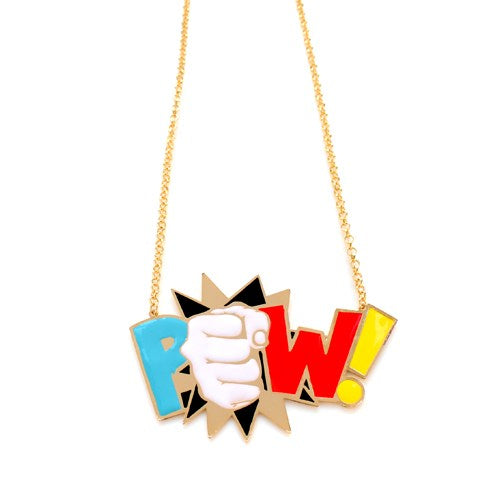 POW Long Enamel DC Comics Necklace