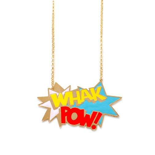 WHAK POW Long Enamel DC Comics Necklace