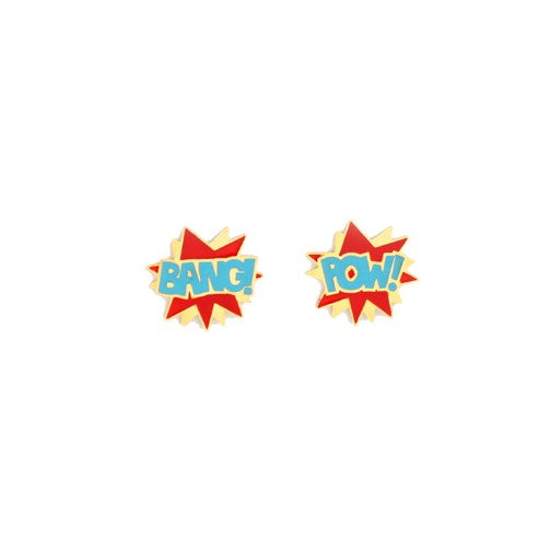 POW/BANG Enamel DC Comics Stud Earrings