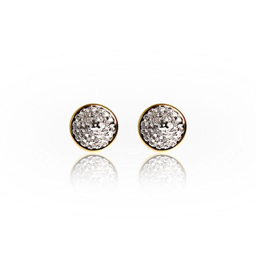 Pave Pyramid Stud Earring