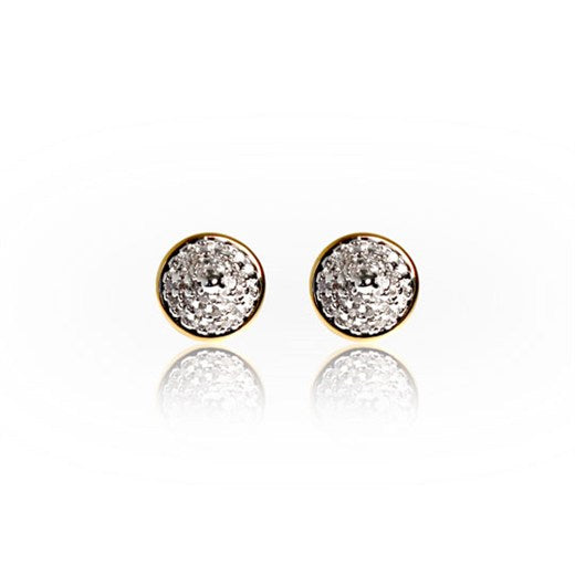 Pave Pyramid Stud Earring