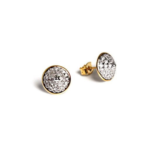 Pave Pyramid Stud Earring