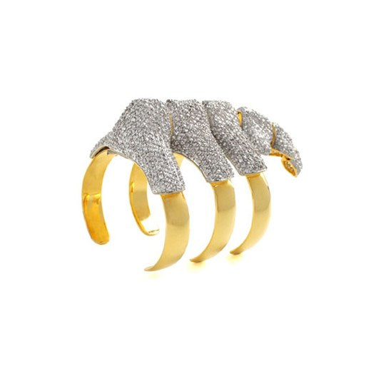 Dinosaur Bones Pave Cuff Bracelet