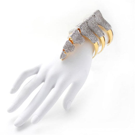 Dinosaur Bones Pave Cuff Bracelet