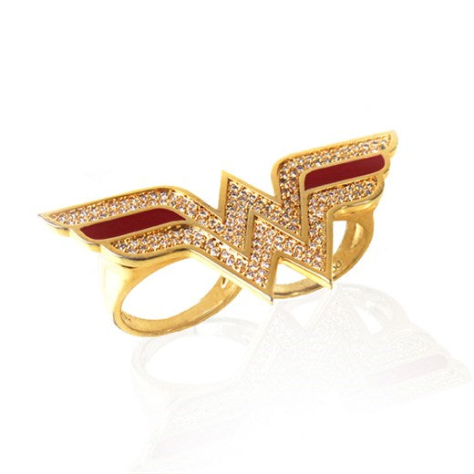 Wonder Woman Logo DC Comics Two-Finger Ring