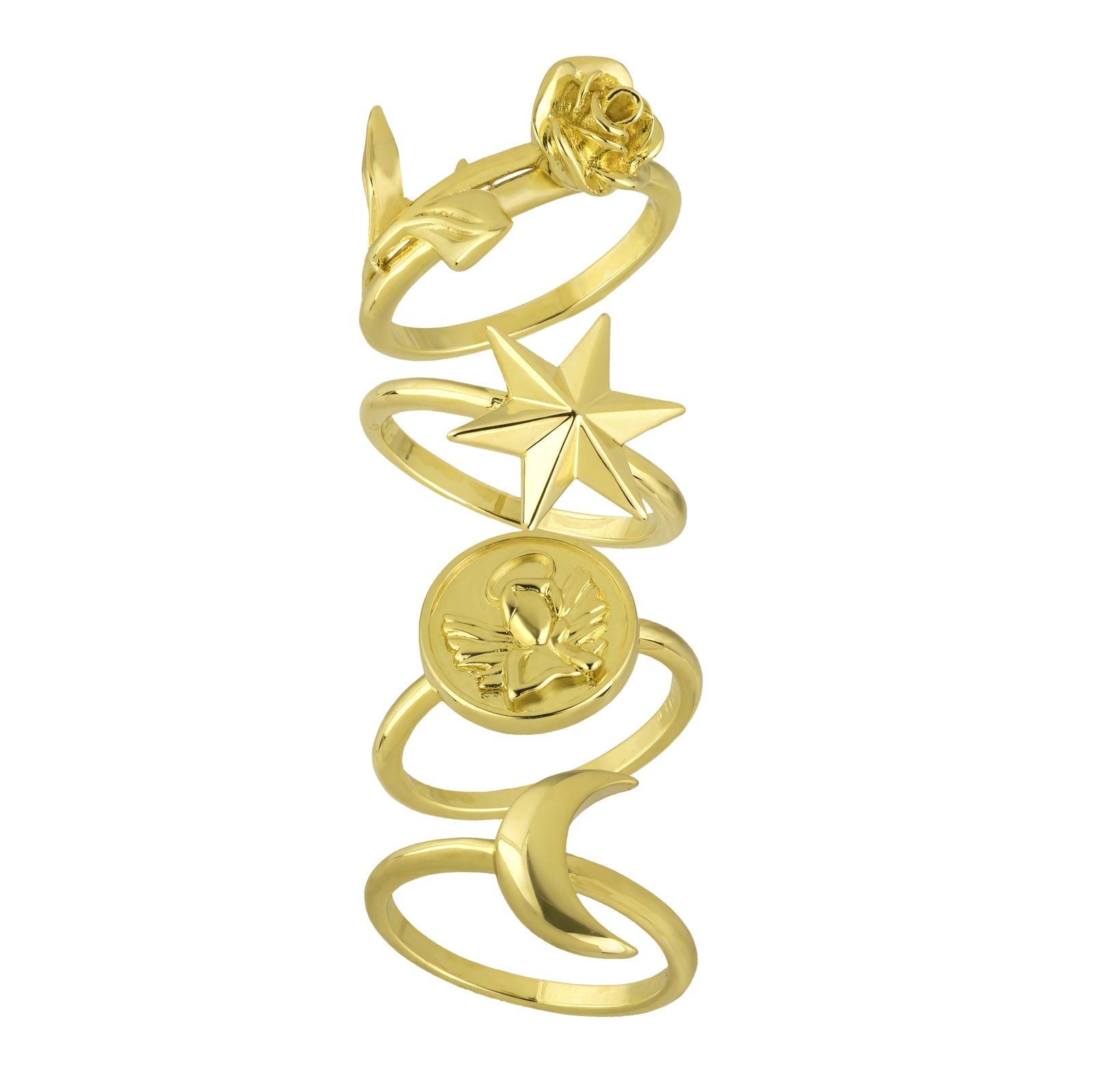 Multi Charm Ring Set-8