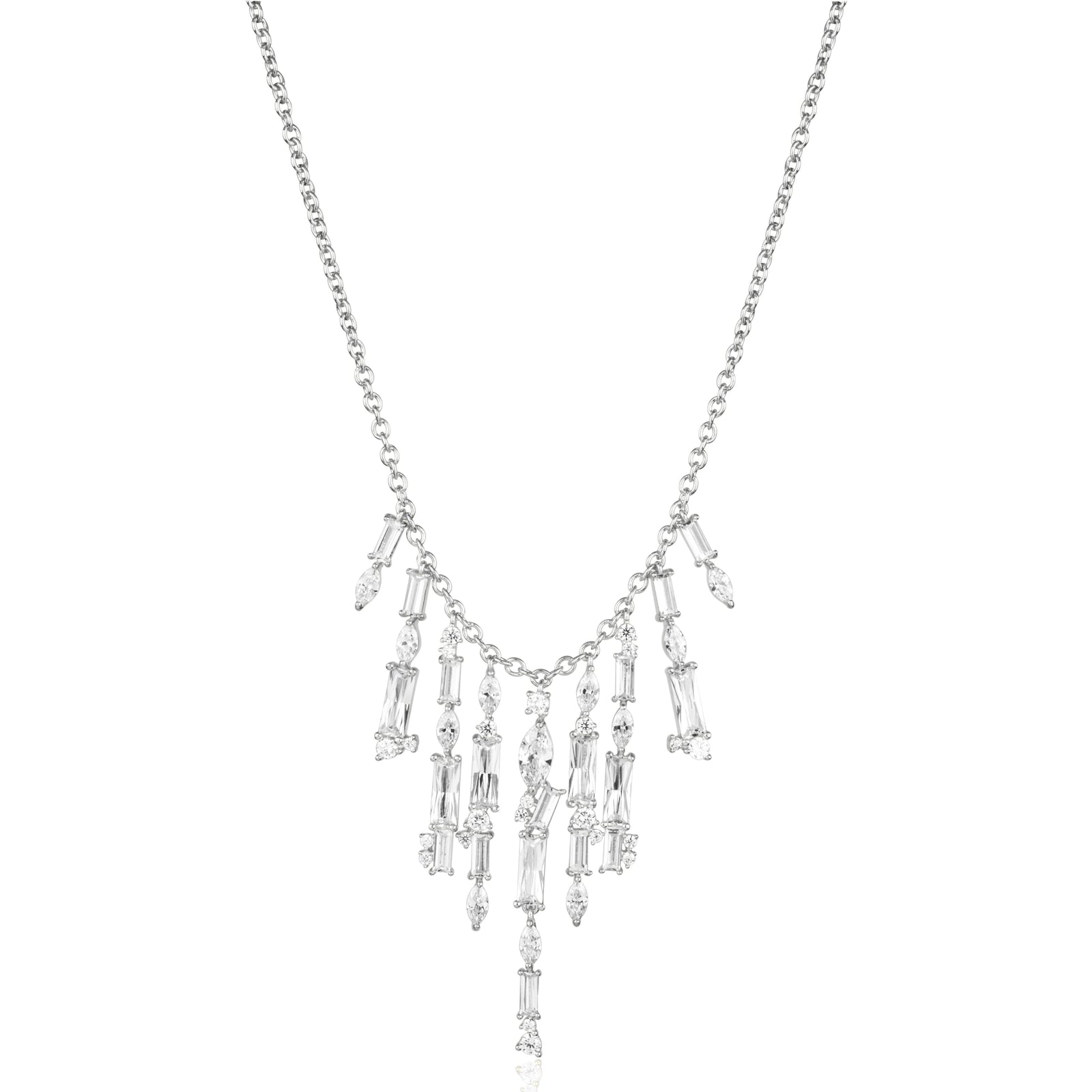 La Lueur Necklace-Rhodium