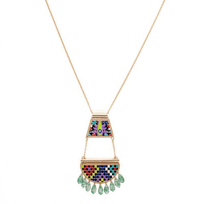 Isabel Enamel Pendants and Beads Necklace