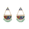 Alejandra Enamel Chain and Beads Earrings