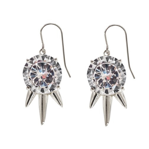 Three Spike Mini Punk Drop Earrings