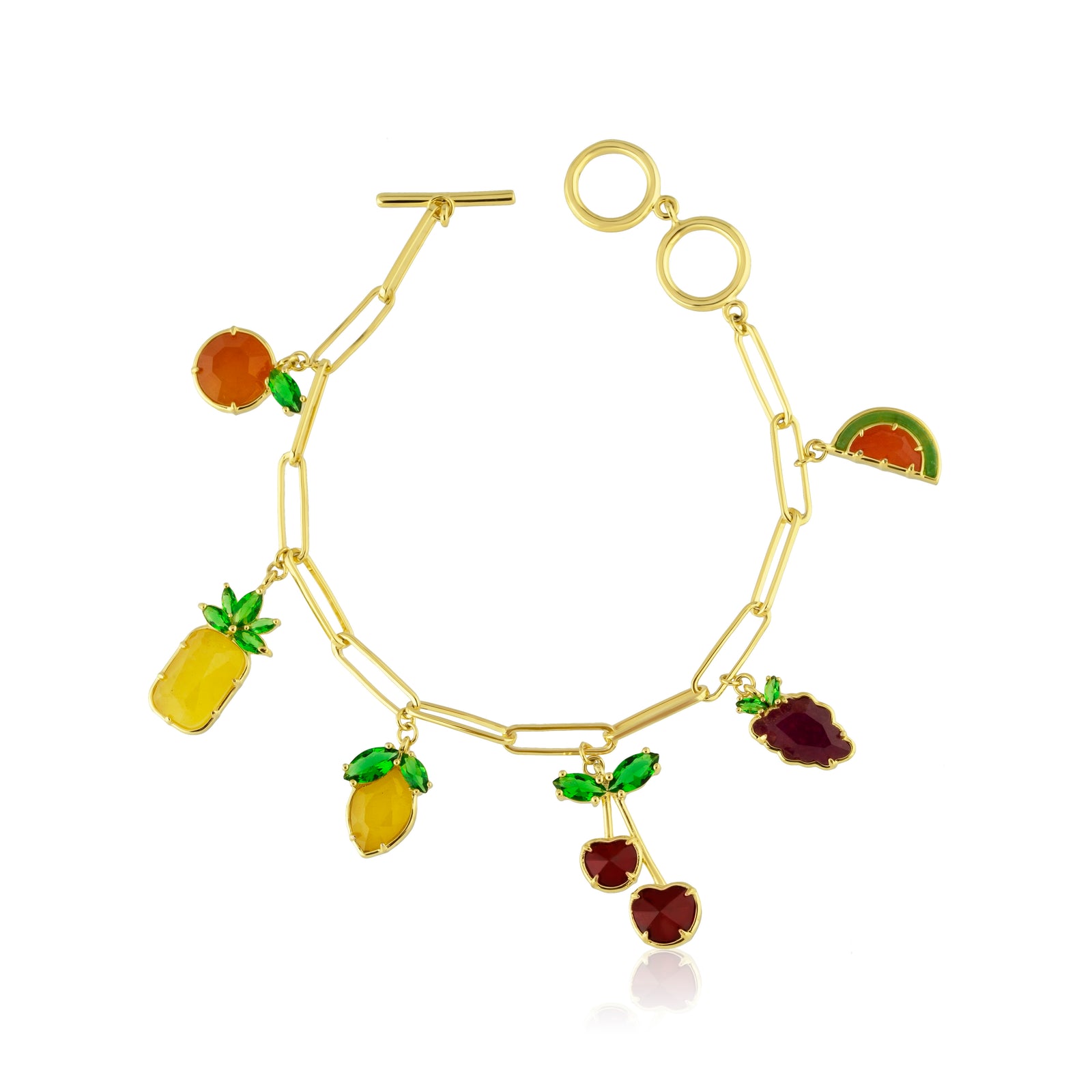 Mixed Fruit Charm Bracelet