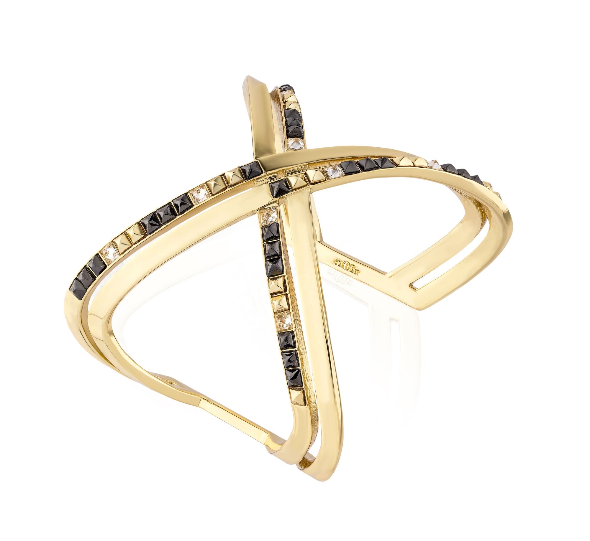 hammered steel cross bangle bracelet Lolilota | Paris Fashion Shops