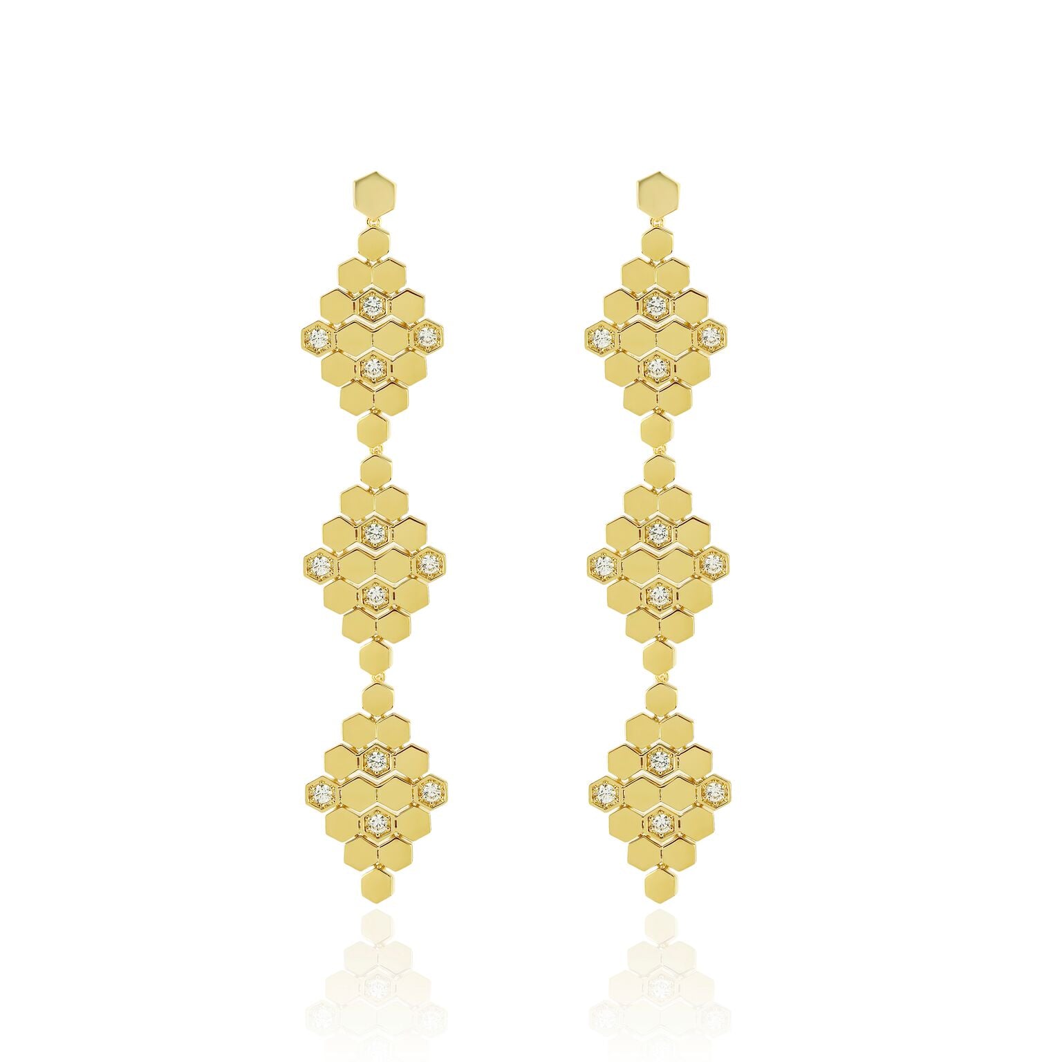 Lattice 3 Tier Earring