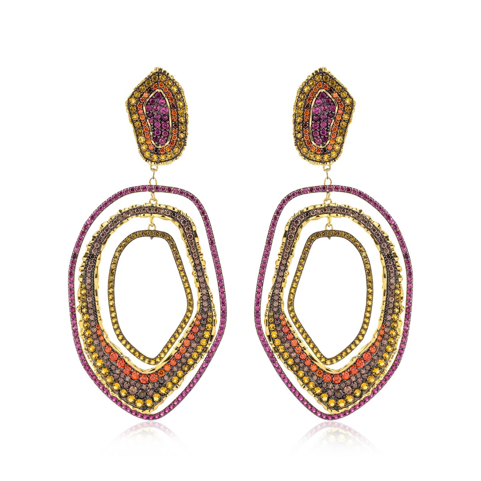 Agate Nesting Drop Earrings