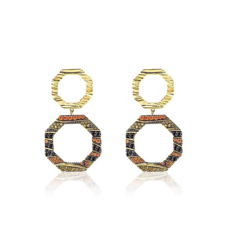 Rhinestones Multicolor Earrings