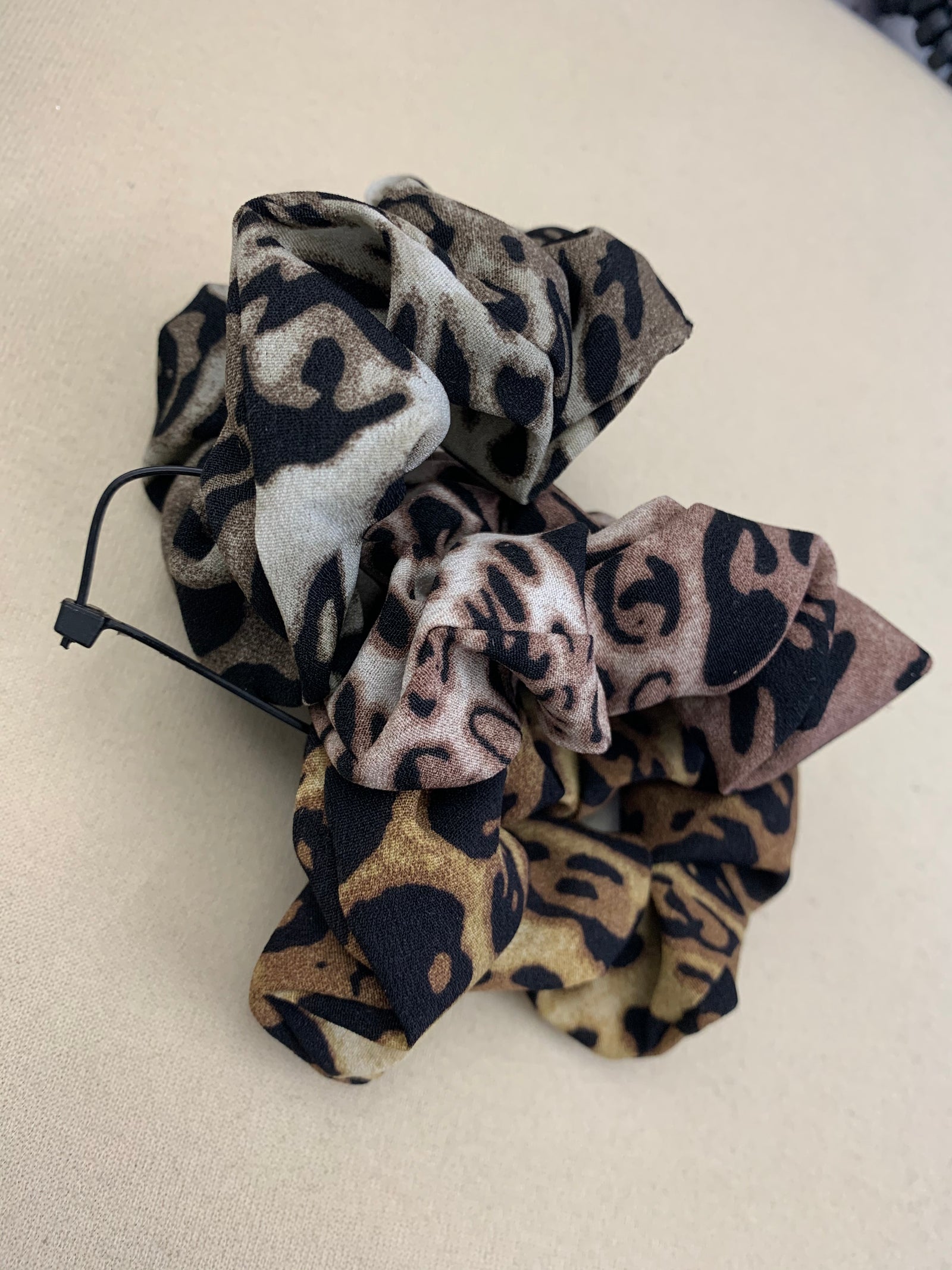 Ombre Leopard Scrunchies - Set of 3