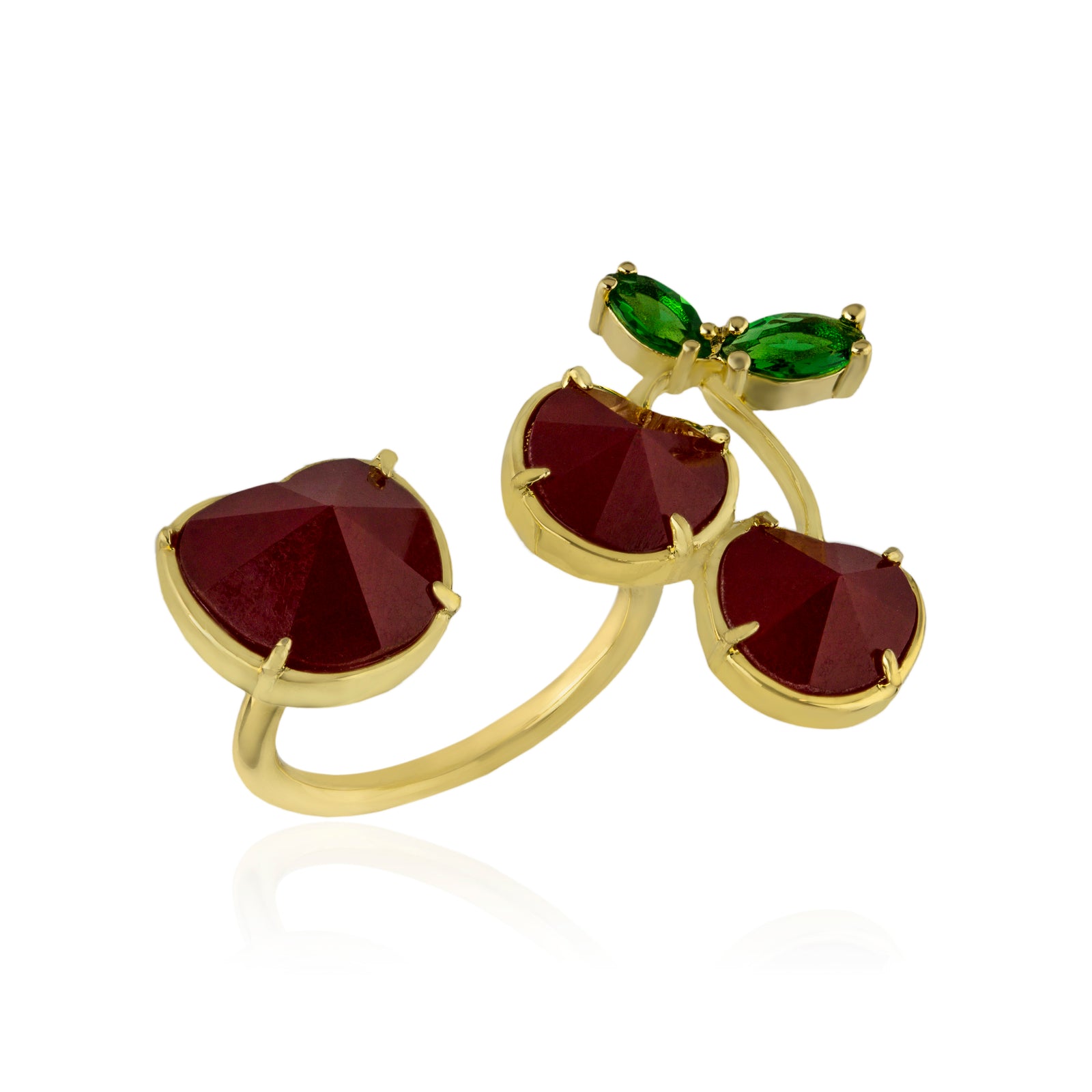Cherry 2 Finger Ring