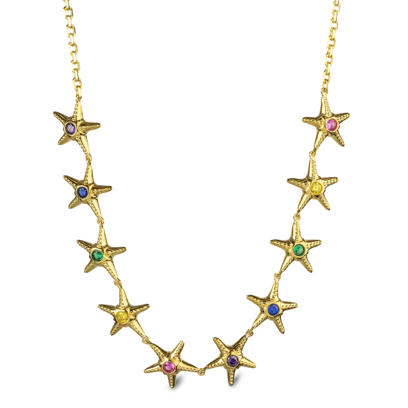 Saboga Linked Starfish Necklace
