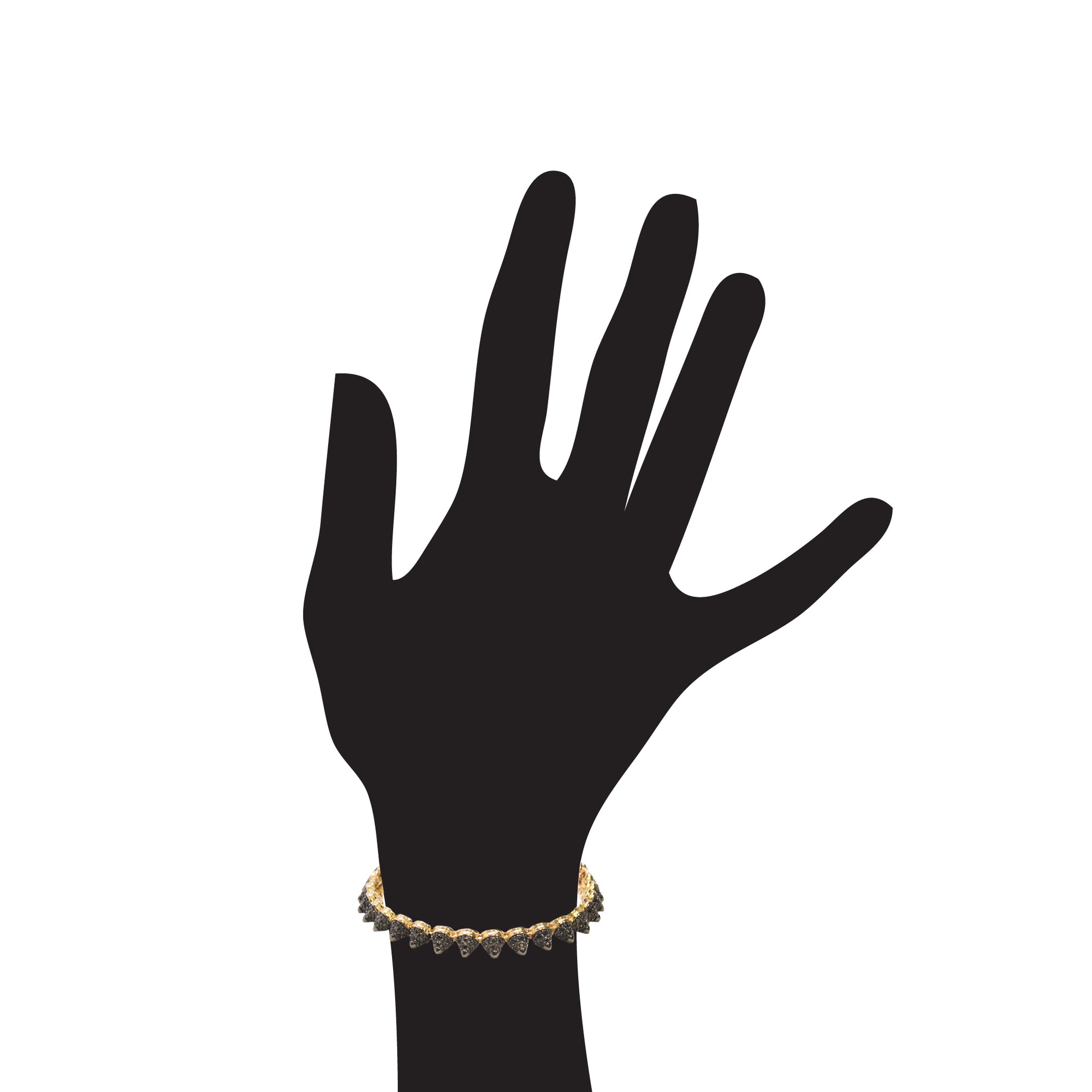 Mini Spike Pave Clasp Bracelet