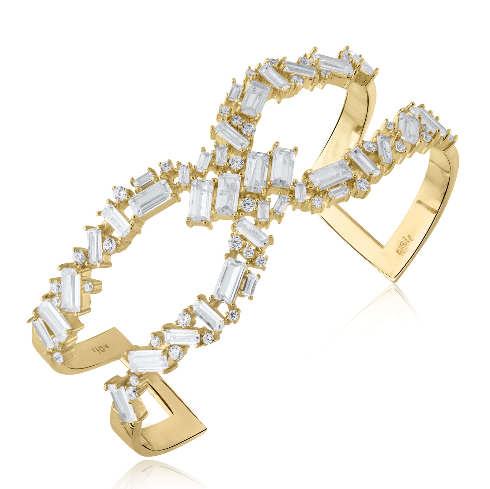 Récolter X Cuff Bracelet-Rhodium