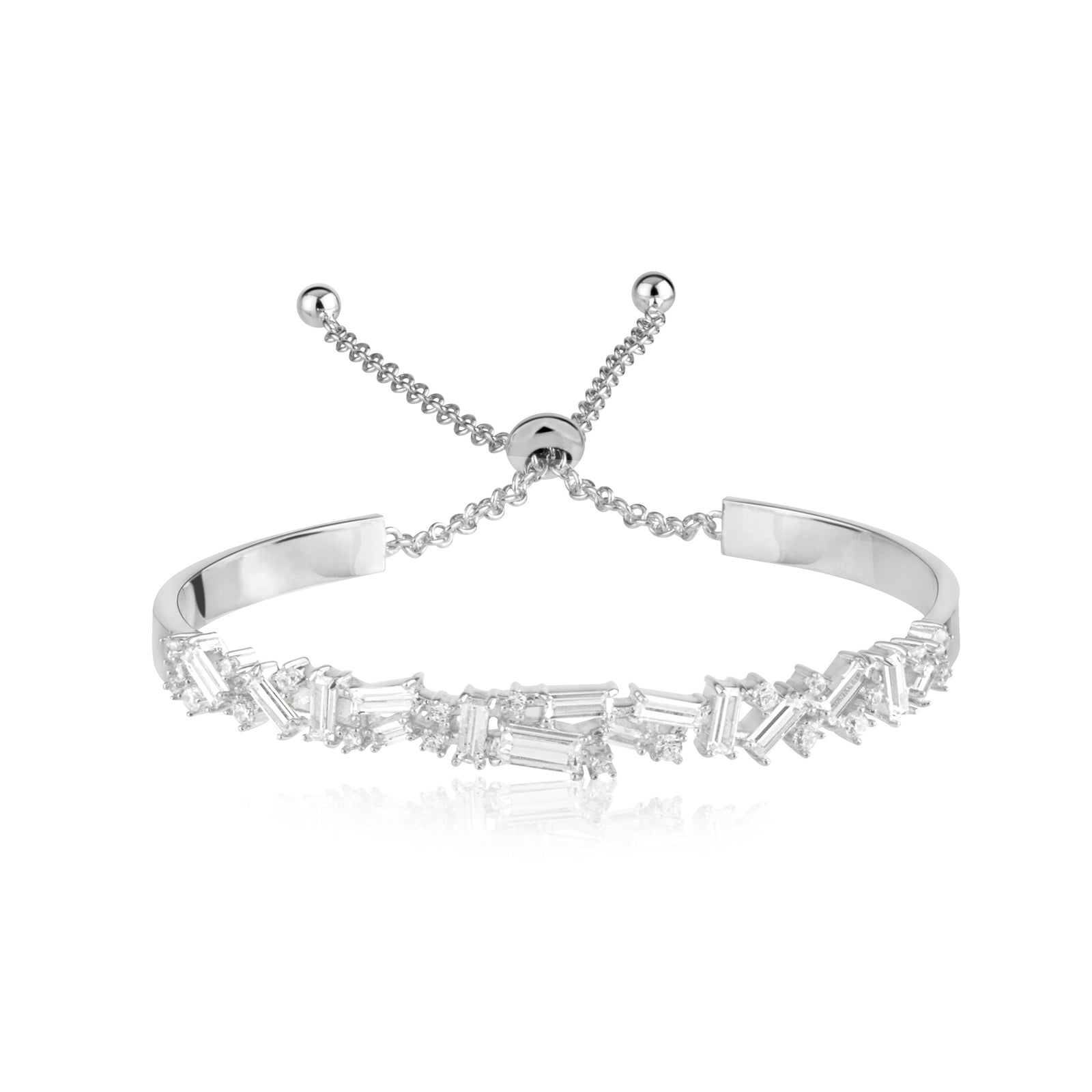 Récolter Half Cuff Toggle Bracelet-Rhodium
